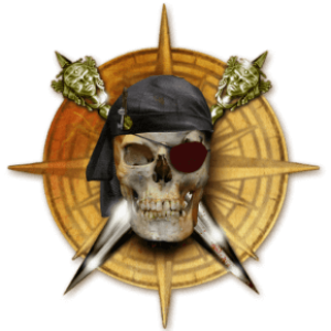 logotipo de escape room pirata